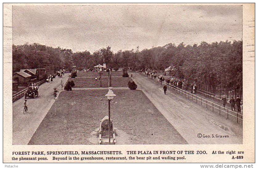 Springfield Mass. - Forest Park En 1926 - Voitures Cars - Animée - Geo. S. Graves # A-689 - Springfield