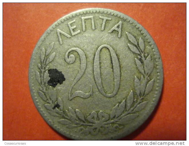 9284 GREECE GRECIA HELLAS  20 LEPTA     AÑO / YEAR   1893  BC+/ FINE+ - Griechenland