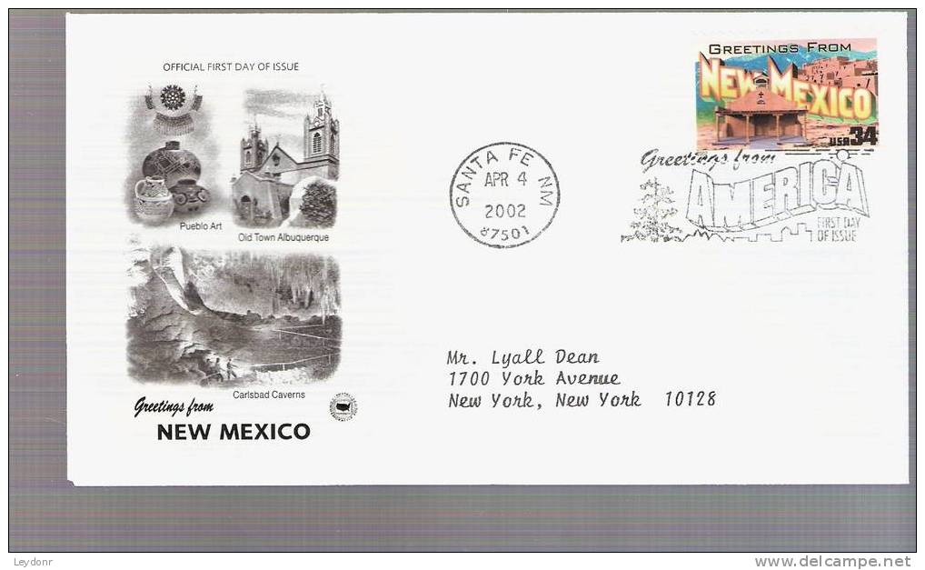 FDC Greetings From America Series - New Mexico- Scott # 3591 - 2001-2010