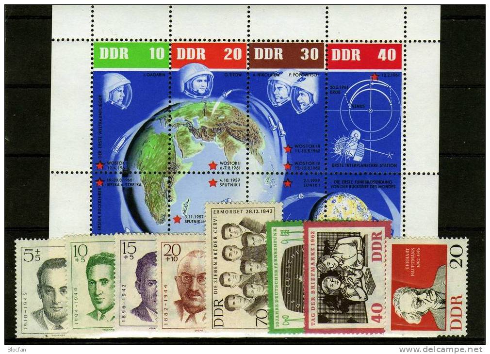 DDR Jahrgang 1962 22 Ausgaben Naturschutz Bis Kosmos 869/2-926/3 ** 100€ - Colecciones (en álbumes)