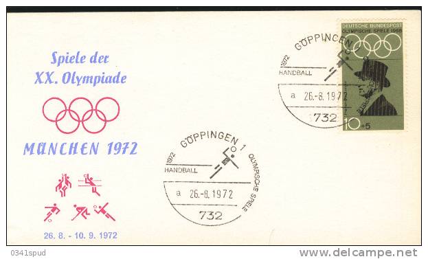 Jeux Olympiques  1972  Allemagne Goppingen  Handball Pallamano - Handball