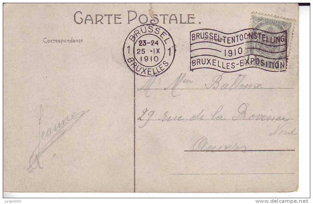 Brussel 1910 - Palais De La Belgique Et Le Grand Bassin (2727) - Expositions Universelles