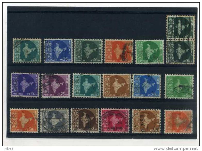 - ENSEMBLE DE TIMBRES DE L´INDE . 1957 OBLITERES - Gebruikt