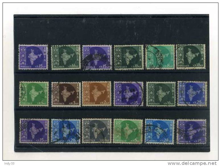 - ENSEMBLE DE TIMBRES DE L´INDE . 1957 . OBLITERES - Used Stamps