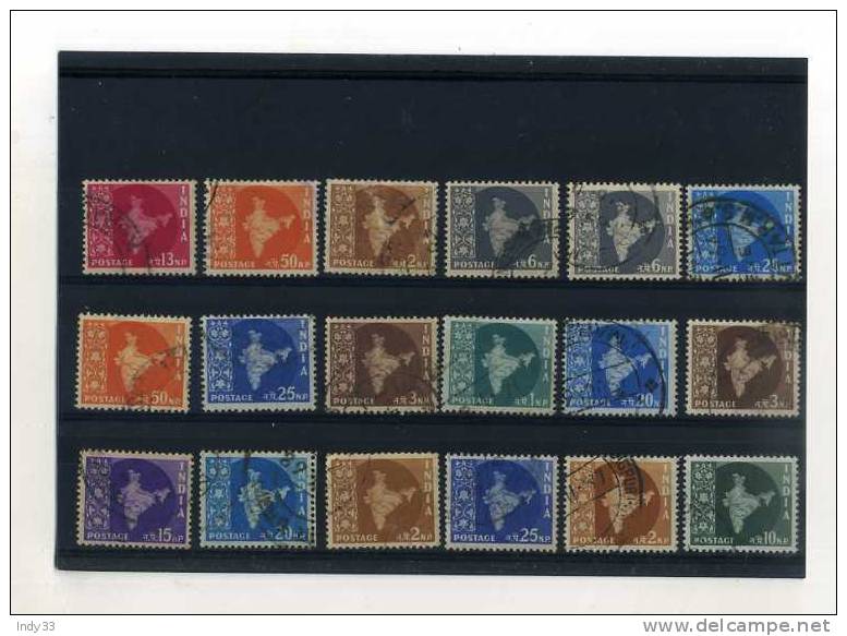 - ENSEMBLE DE TIMBRES DE L´INDE 1957 . OBLITERES - Used Stamps