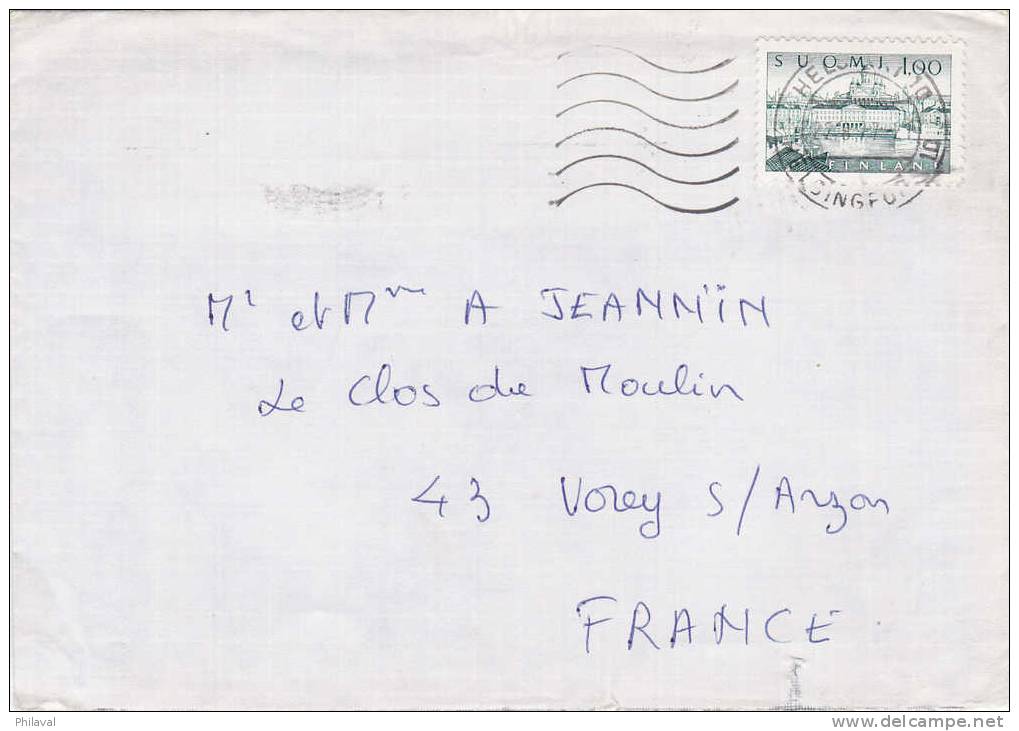 Lettre 16.5 X 11.5 Cms. D' Helsinki Pour La France, Datée Du 22.8.1977 - Lettres & Documents