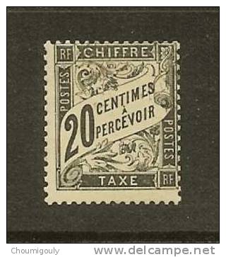 FRANCE TAXE 17 "TYPE DUVAL 20c", NEUFxxTB, VALEUR: 500? - 1859-1959 Neufs