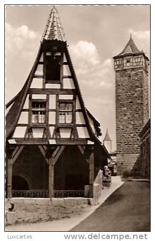 ROTHENBURG A. T.   RÖDERTURM MIT STADTMAUER. - Rothenburg O. D. Tauber