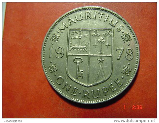 4399 MAURITIUS MAURICIO ONE RUPEE       AÑOS / YEARS   1978  VF++ - Maurice