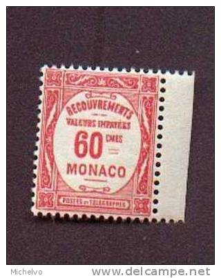 Monaco - Yv N° 16 ** - Taxe