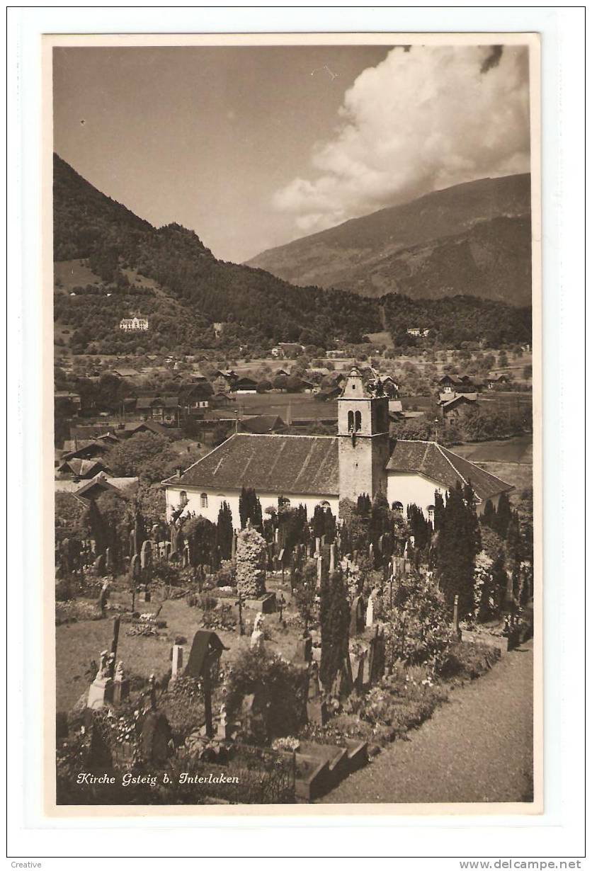 SUISSE-SCHWEIZ-SWITZERLAND. INTERLAKEN Kirche Gsteig .Phot.Gabler INTERLAKEN - Gsteig Bei Gstaad