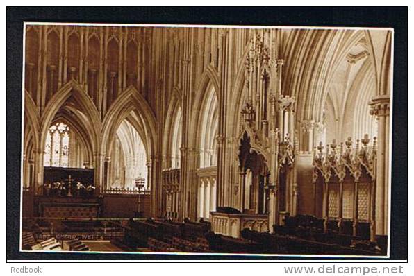 2 Judges Real Photo Postcards Choir & Interior Wells Cathedral Somerset - Ref 250 - Wells