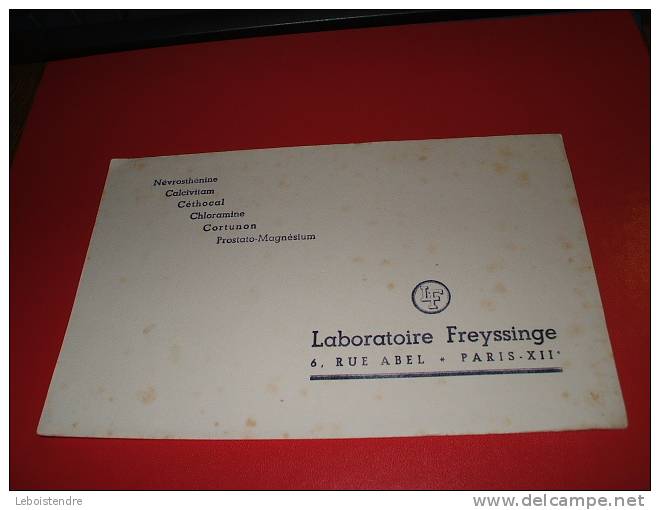 BUVARD : LABORATOIRE FREYSSINGE-NEVROSTHENINE-CALCIVITAM-CETHOCAL-ETC... /TAILLE : 21 CM X 13.5 CM - Drogerie & Apotheke