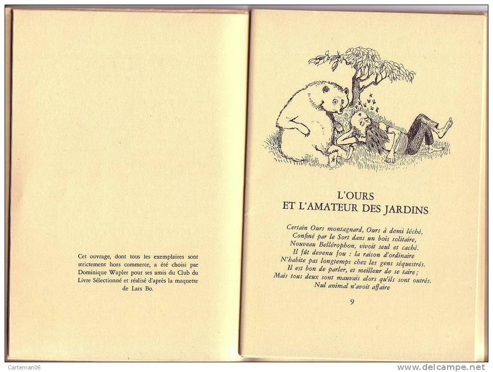 Livre - Neuf Fables De La Fontaine - Ouvrage Hors Commerce Pour Le Club Du Livre Sélectionné - Auteurs Français