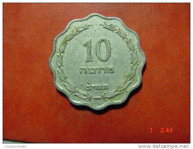 4429 ISRAEL  10  PRUTOT    AÑOS / YEARS   1952 VF- - Israel