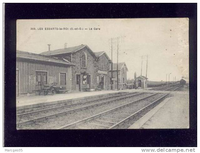 78 Les Essarts Le Roi La Gare édit.lagrange N° 369 Train Chemin De Fer  Belle Carte - Les Essarts Le Roi