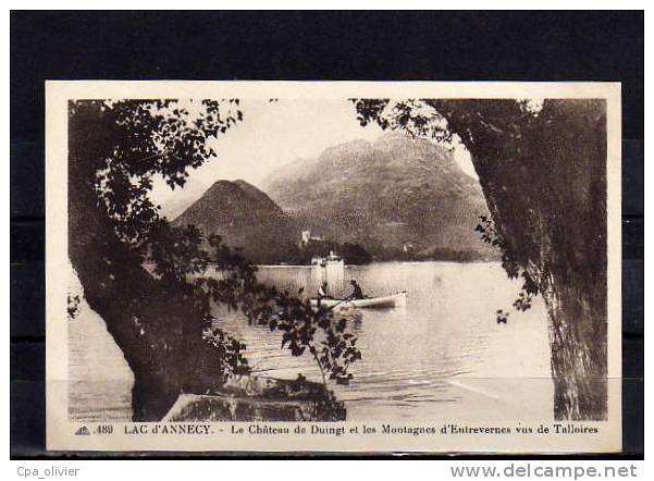 74 DUINGT Lac D'Annecy, Chateau, Montagnes D'Entrevernes, Vus De Talloire, Ed CAP 489, 193? - Duingt