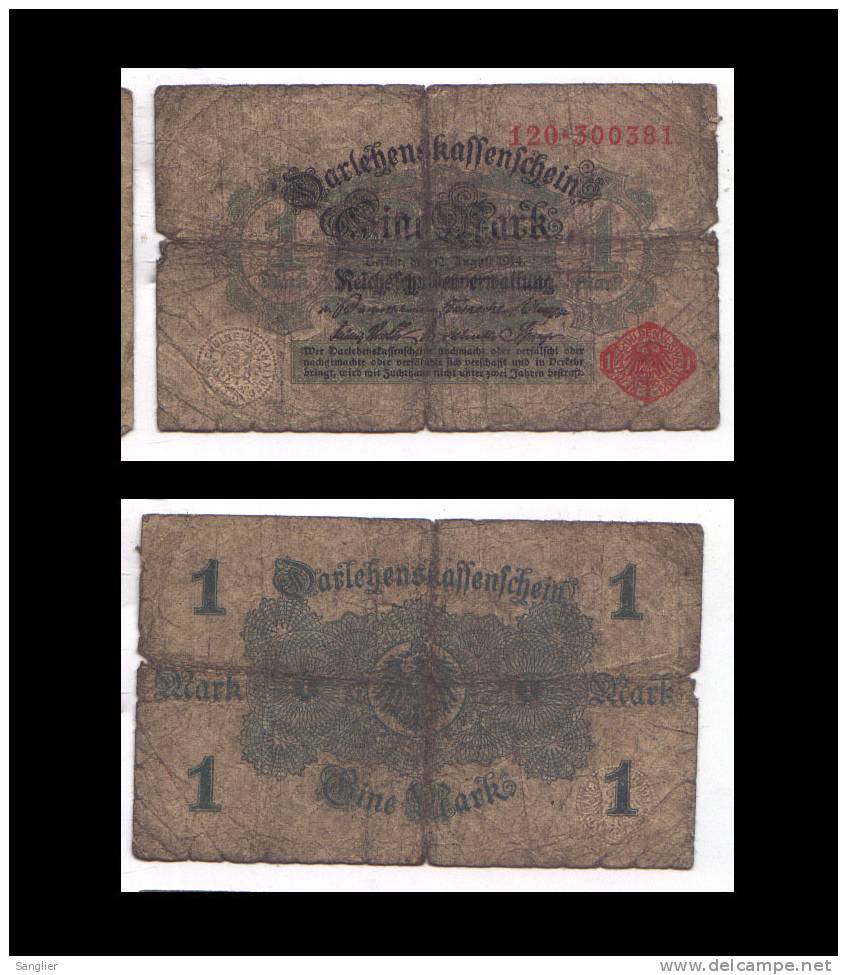 EIN MARK 12  AUGUFT 1914 - N° 120.300381 - 1 Mark