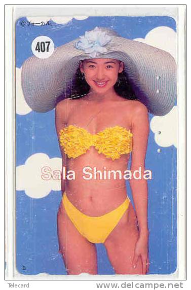 Télécarte Japan EROTIQUE (407) Sexy Lingerie Femme  EROTIC Japan Phonecard - EROTIK - EROTIEK  BIKINI BATHCLOTHES - Mode