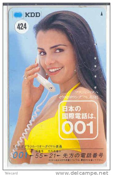 Télécarte Japan EROTIQUE (424) SEXY LADY Lingerie Femme  EROTIC Japan Phonecard - EROTIK - EROTIEK  BIKINI BATHCLOTHES - Fashion