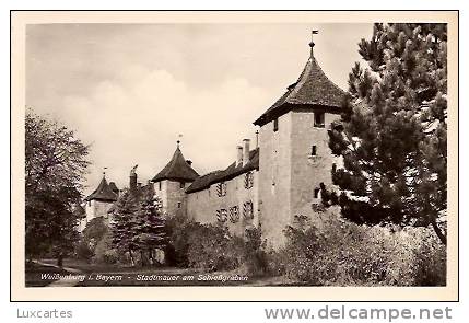 WEISSENBURG I. BAYERN.  STADTMAUER AM SCHIESSGRABEN.. - Weissenburg