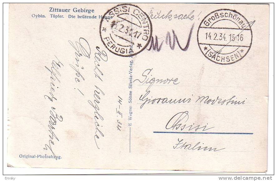 PGL - 0601 DEUTSCHLAND GROSSSCHONAU 1934 - Grossschoenau (Sachsen)