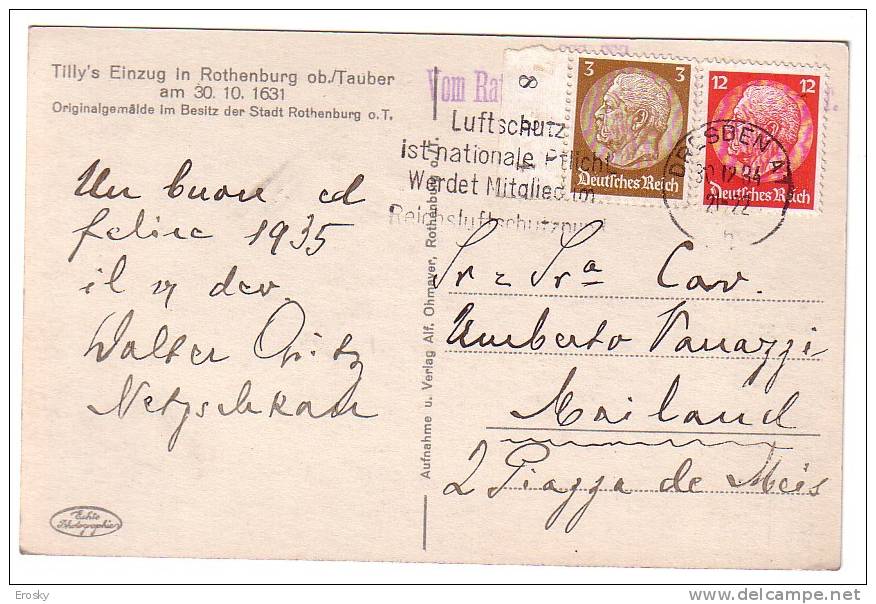 PGL - 0614 DEUTSCHLAND ROTHENBURG TILLY'S EINZUNG 1934 - Rothenburg O. D. Tauber