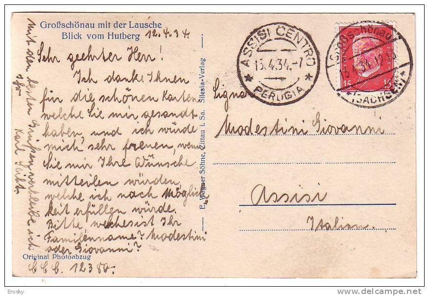 PGL - 0615 DEUTSCHLAND GROSSSCHONAU 1934 - Grossschönau (Sachsen)