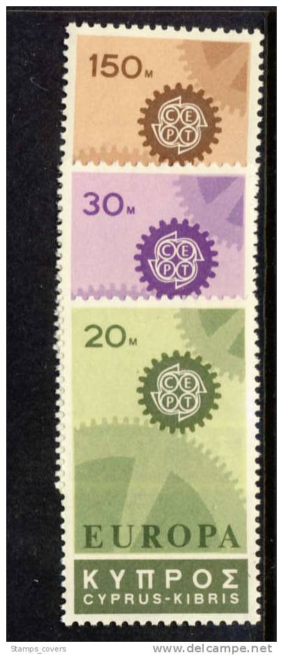 CYPRUS 1967 MNH** MICHEL 292/94 - 1967