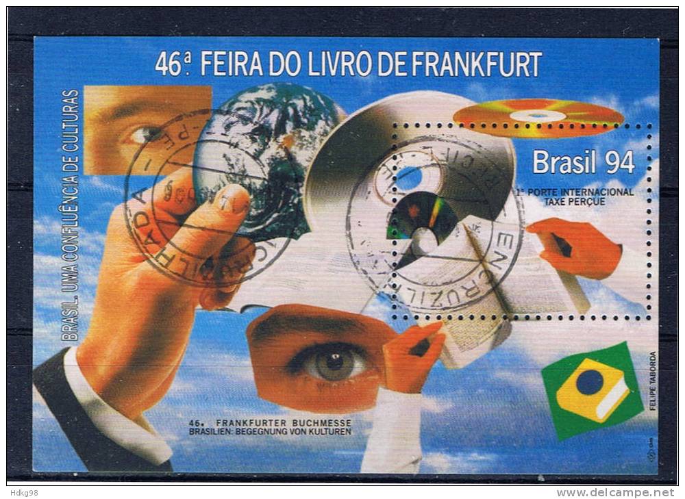 BR+ Brasilien 1994 Mi 2595 / Bl. 94 Frankfurter Buchmesse - Used Stamps