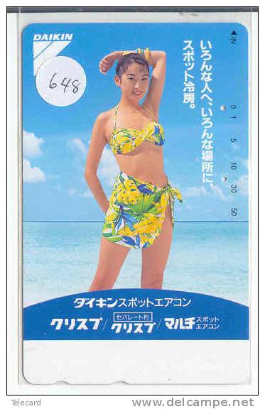 Telefonkarte Télécarte Japon EROTIQUE (648) Sexy Femme * EROTIC  Phonecard - EROTIK - EROTIEK - BATHCLOTHES - Fashion