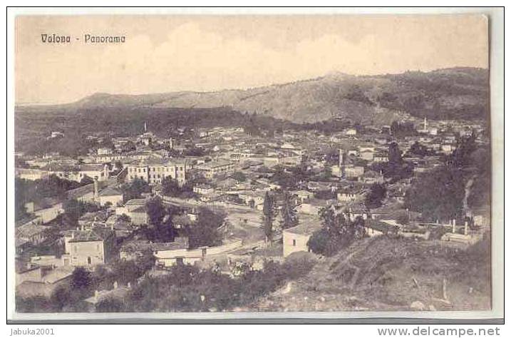 #057 ALBANIA ALBANIEN VALONA  TOTAL VIEW OLD POSTCARD - Albania