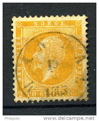NORGE 2    2s Jaune  YV. 200 Euros    Oblitéré 1863  FINE CENTERING - Used Stamps