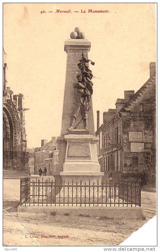 80 MOREUIL Le Monument - Moreuil