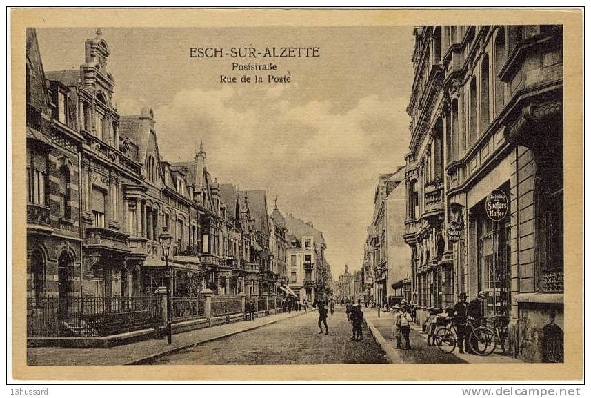 Carte Postale Ancienne Luxembourg - Esch Sur Alzette - Rue De La Poste, Poststrasse - Esch-sur-Alzette