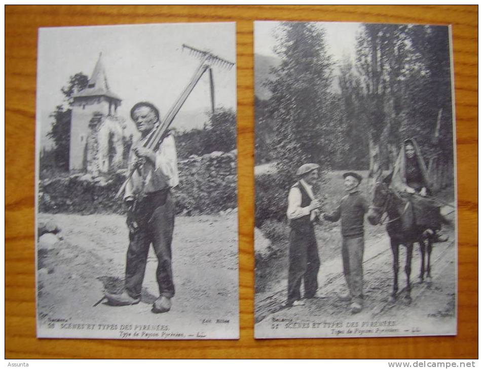 2 Scènes & Types Des Pyrénées - Types De Paysans Pyrénéens - Agriculture.... - Non Classés