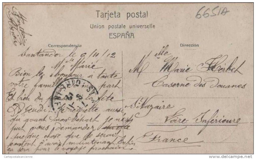 Senorita PARDO Y Senor CRESPO TRAJES TRADICIONALES Circulée 06.11.1912  ¤ CYC MADRID S.29/2 ¤ SPAIN ESPAGNE  ¤6651A - Cantabria (Santander)
