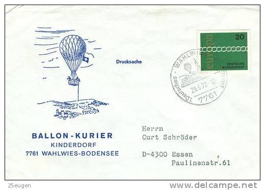 GERMANY 1972 AIRSHIPS  POSTMARK - Airships