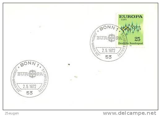 GERMANY 1972 EUROPA CEPT  POSTMARK - 1972