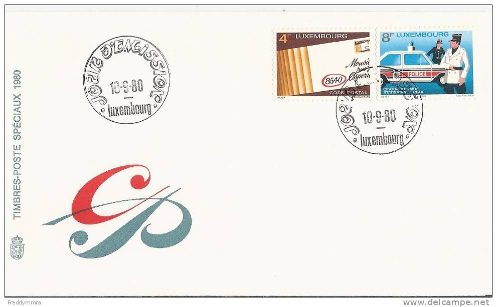 Luxembourg:   966/967 Sur FDC  E 214 - FDC