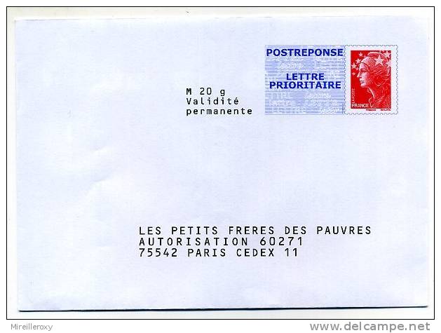 PAP POSTREPONSE PRET A POSTER MARIANNE DE BEAUJARD LES PETITS FRERES DES PAUVRES - Prêts-à-poster:Answer/Beaujard