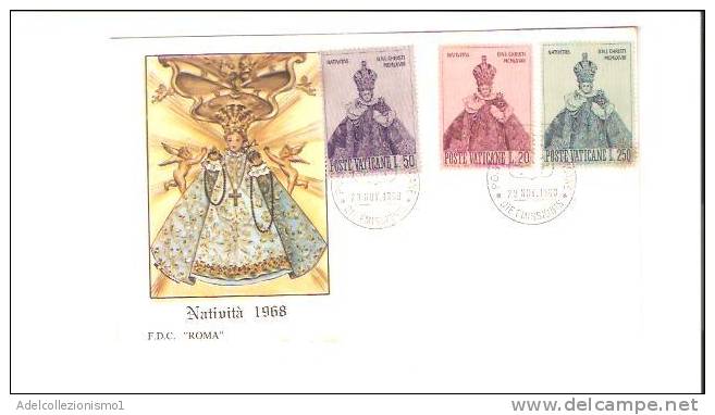 12205)lettera F.d.c Vaticane Sulla Natività Con 20£+250£+50£ Dell 28-11-1968 - Storia Postale