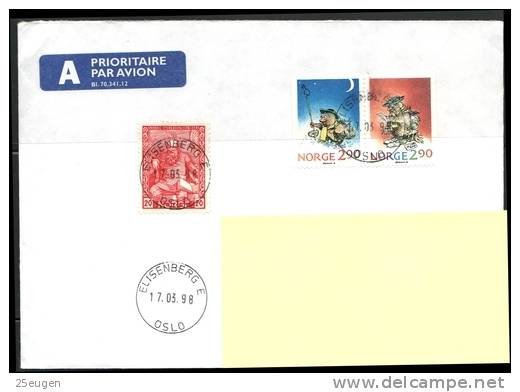 NORWAY COVER SENT TO POLAND 1998 - Lettres & Documents