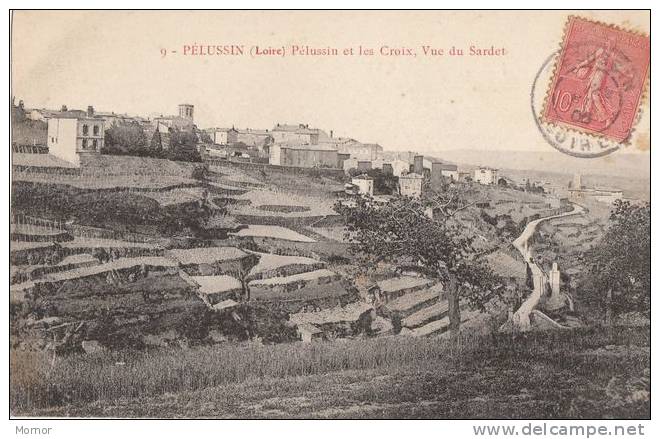 PELUSSIN  Et Les Croix Vue Du Sardet - Pelussin