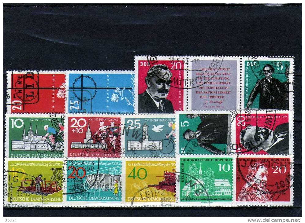 DDR O Jahrgang 1962 869/2-926/3 Naturschutz Bis Kosmos 22 Ausgaben 195€ - Collections (with Albums)