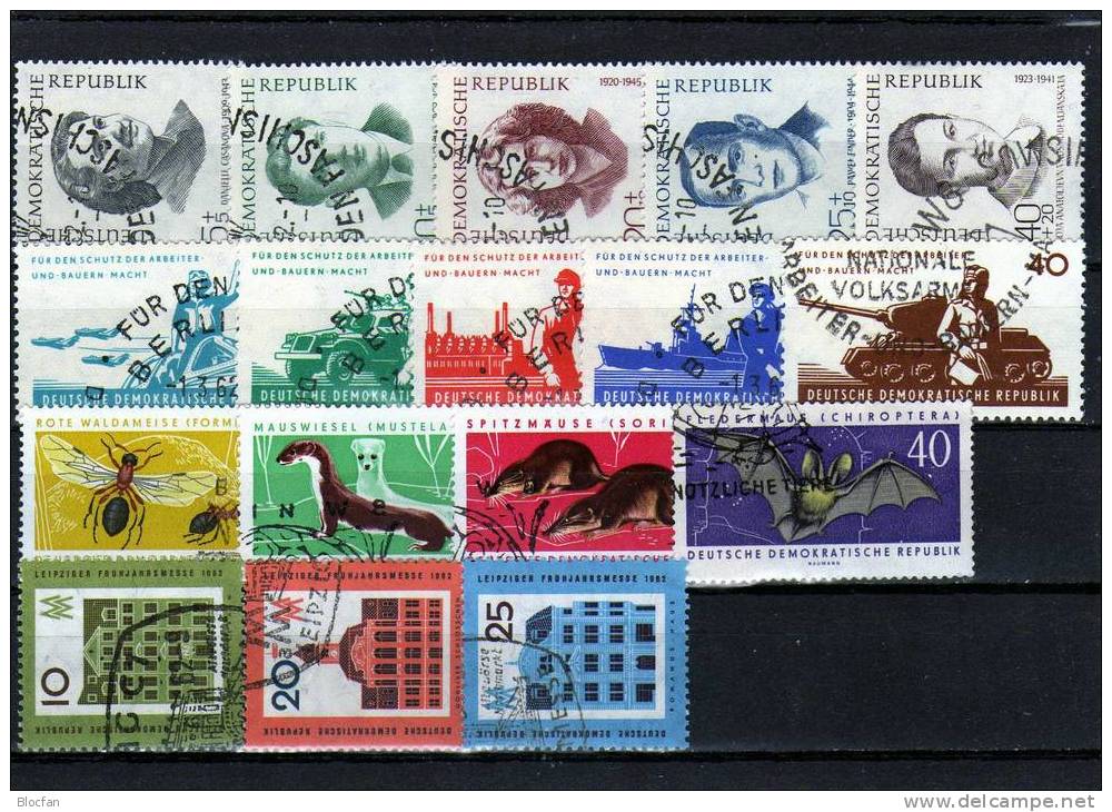 DDR O Jahrgang 1962 869/2-926/3 Naturschutz Bis Kosmos 22 Ausgaben 195€ - Colecciones (en álbumes)