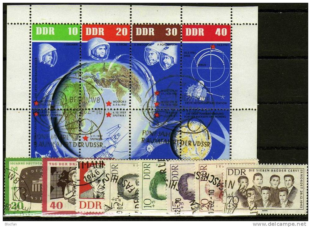 DDR O Jahrgang 1962 869/2-926/3 Naturschutz Bis Kosmos 22 Ausgaben 195€ - Collections (with Albums)