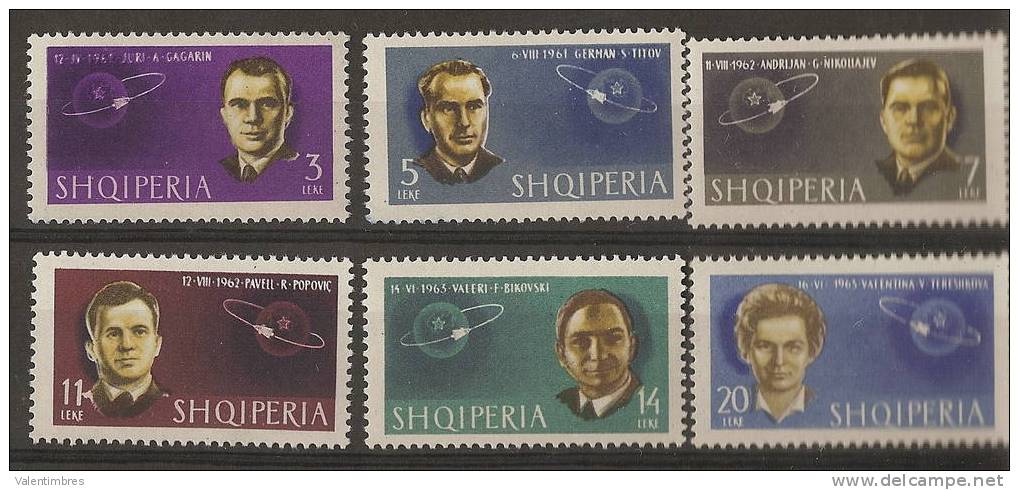 Albanie Shqiperise **  Cosmos 635/40 Cosmonautes Gagarine Titov Nicolaiev Popovitch Bikovski Valentina Térechkova - Europa