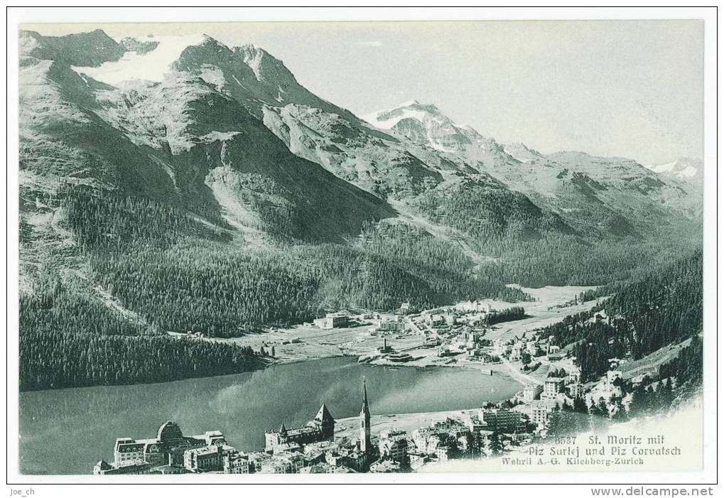 Schweiz/Suisse: St. Moritz Mit Piz Surlej Und Piz Corvatsch, 2 Scans, Sehr Guter Zustand - Saint-Moritz