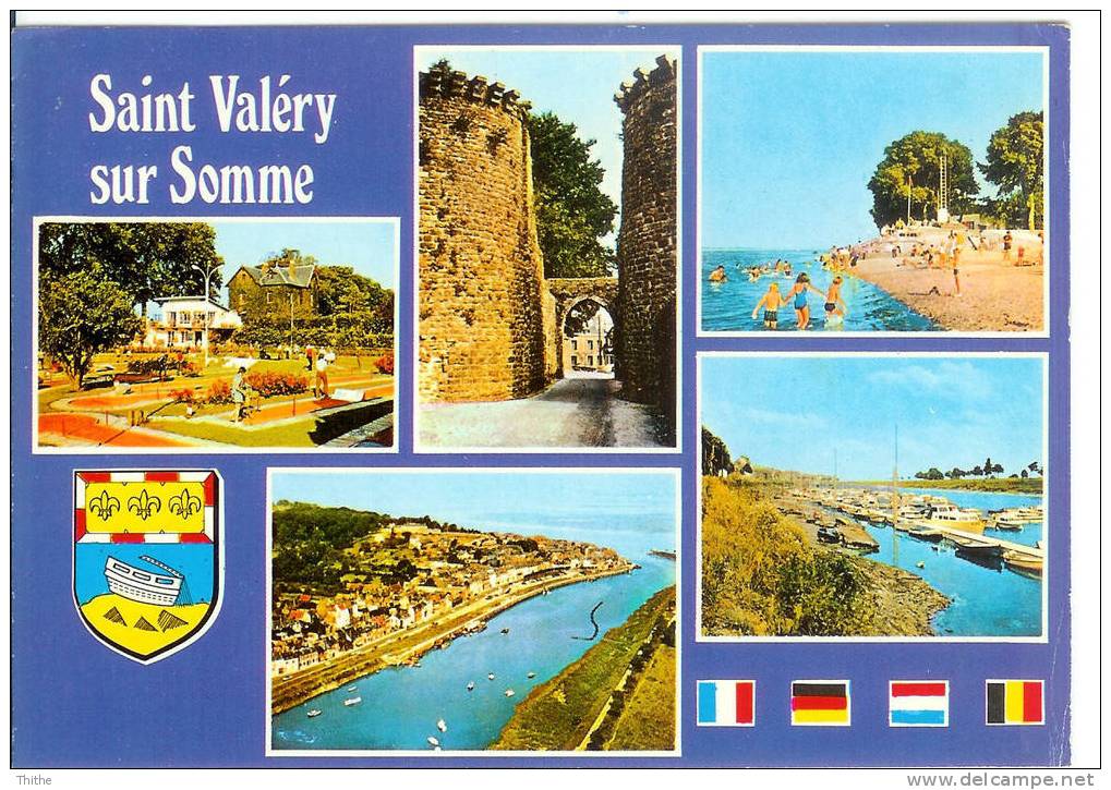 SAINT VALERY SUR SOMME Carte 4 Vues + Blason - Saint Valery Sur Somme